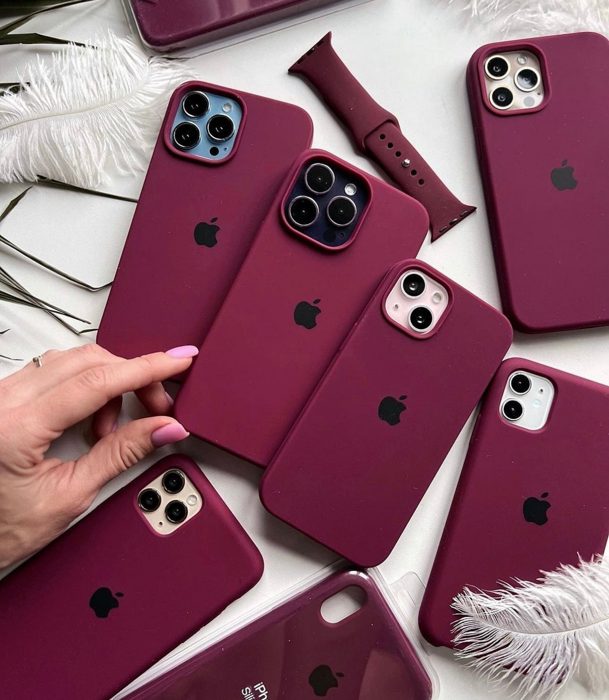 Wine Cherry Silicon Case For iPhone 🍒