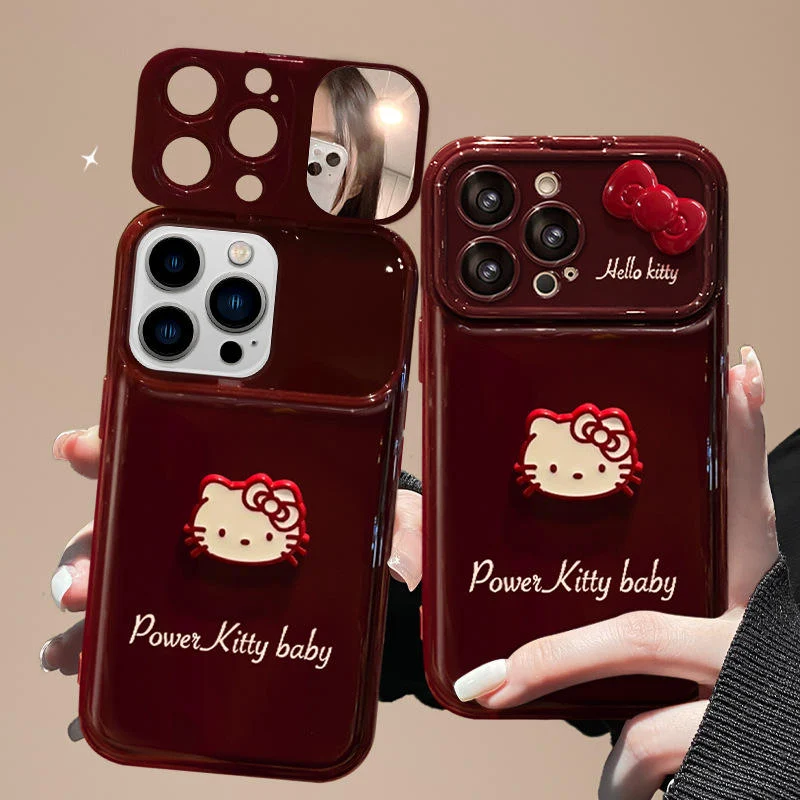 Red Cherry Kitty Mirror Baby Case🍒