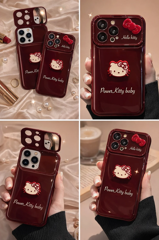 Red Cherry Kitty Mirror Baby Case🍒