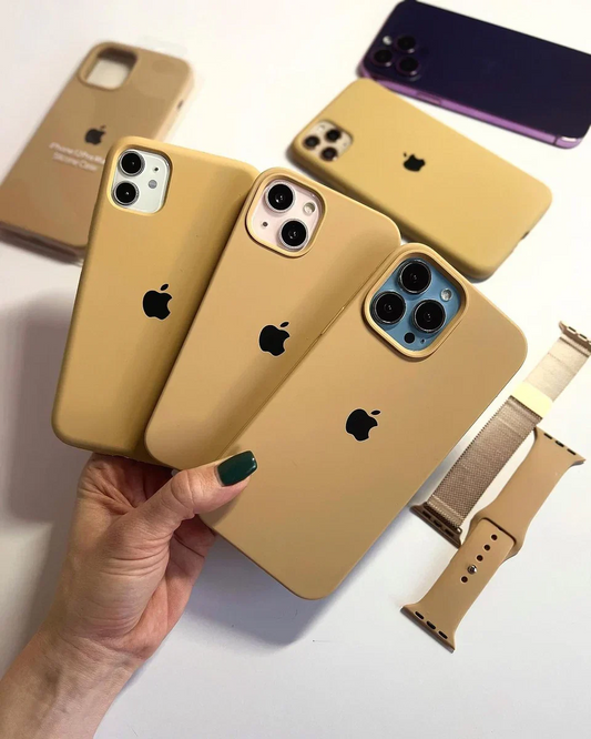 Golden Apple Logo Silicone Case✨