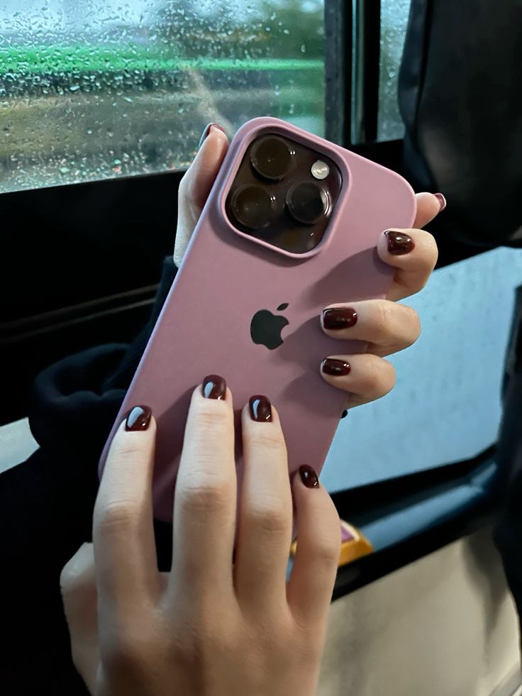 Mauve Apple logo Silicone Case 💥