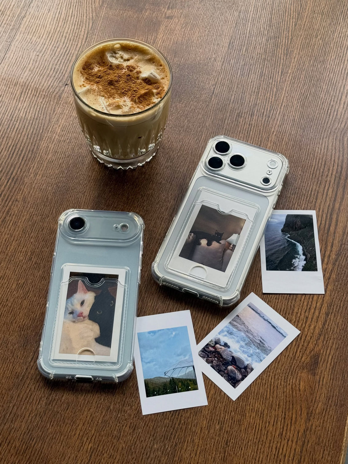 iPhone Transparent Wallet Case | Pocket Card & Picture Holder✨