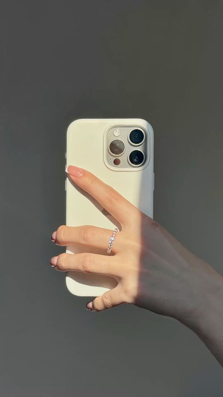 White Apple Logo Silicone Case 🤍