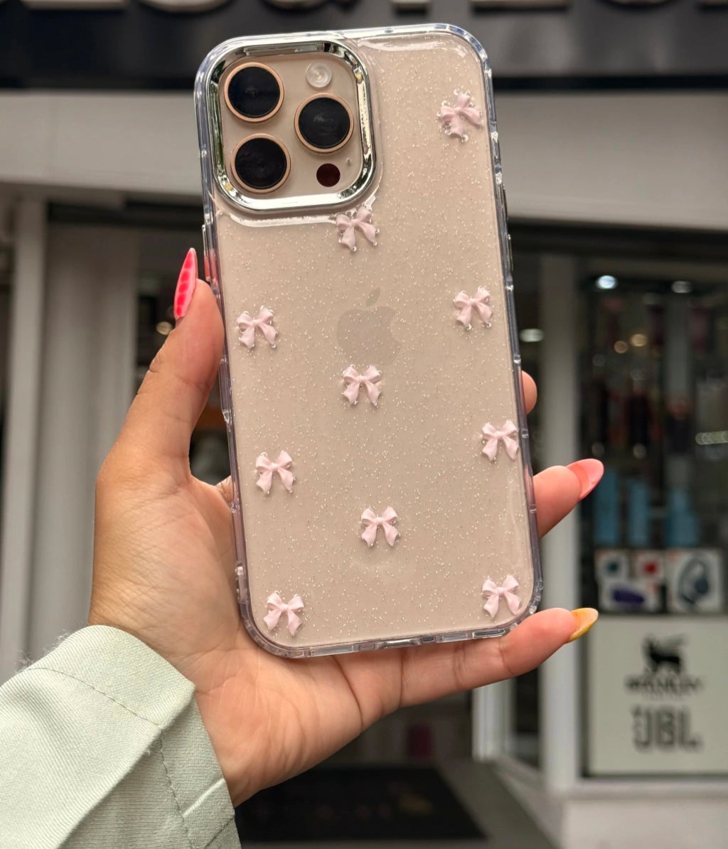 Pink Bow Shimmer Case💮