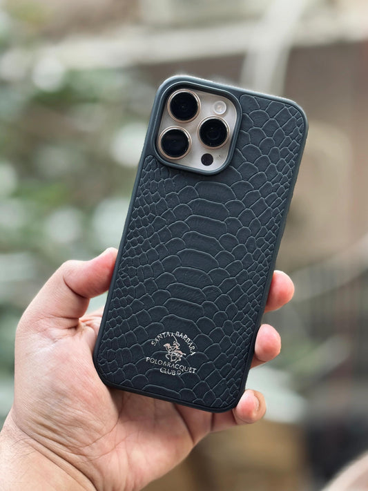 Crocodile Polo Signature Black Case (fabric-inside)🐊