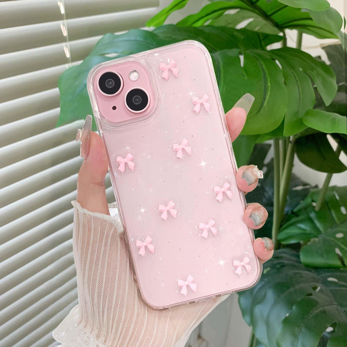 Pink Bow Shimmer Case💮
