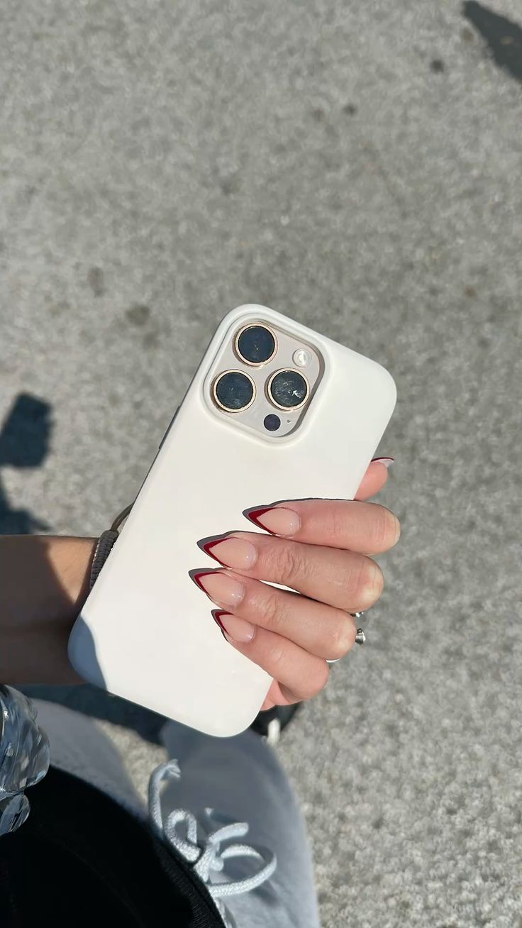 White Apple Logo Silicone Case 🤍