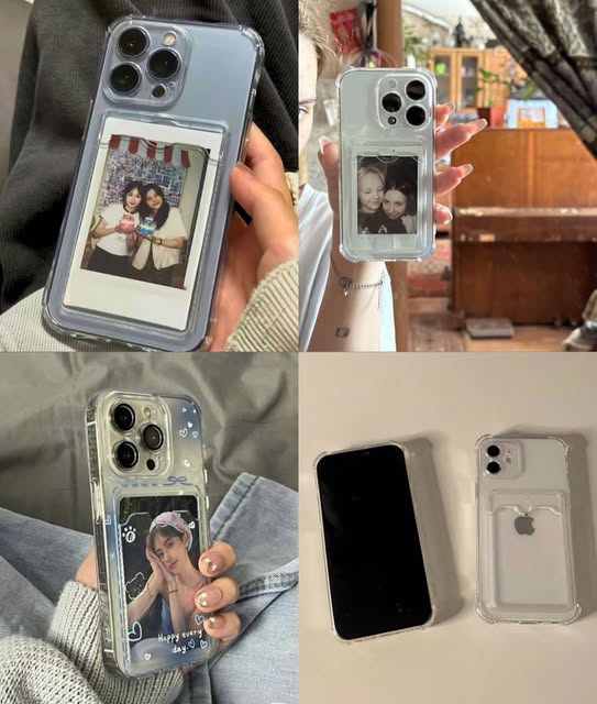 iPhone Transparent Wallet Case | Pocket Card & Picture Holder✨