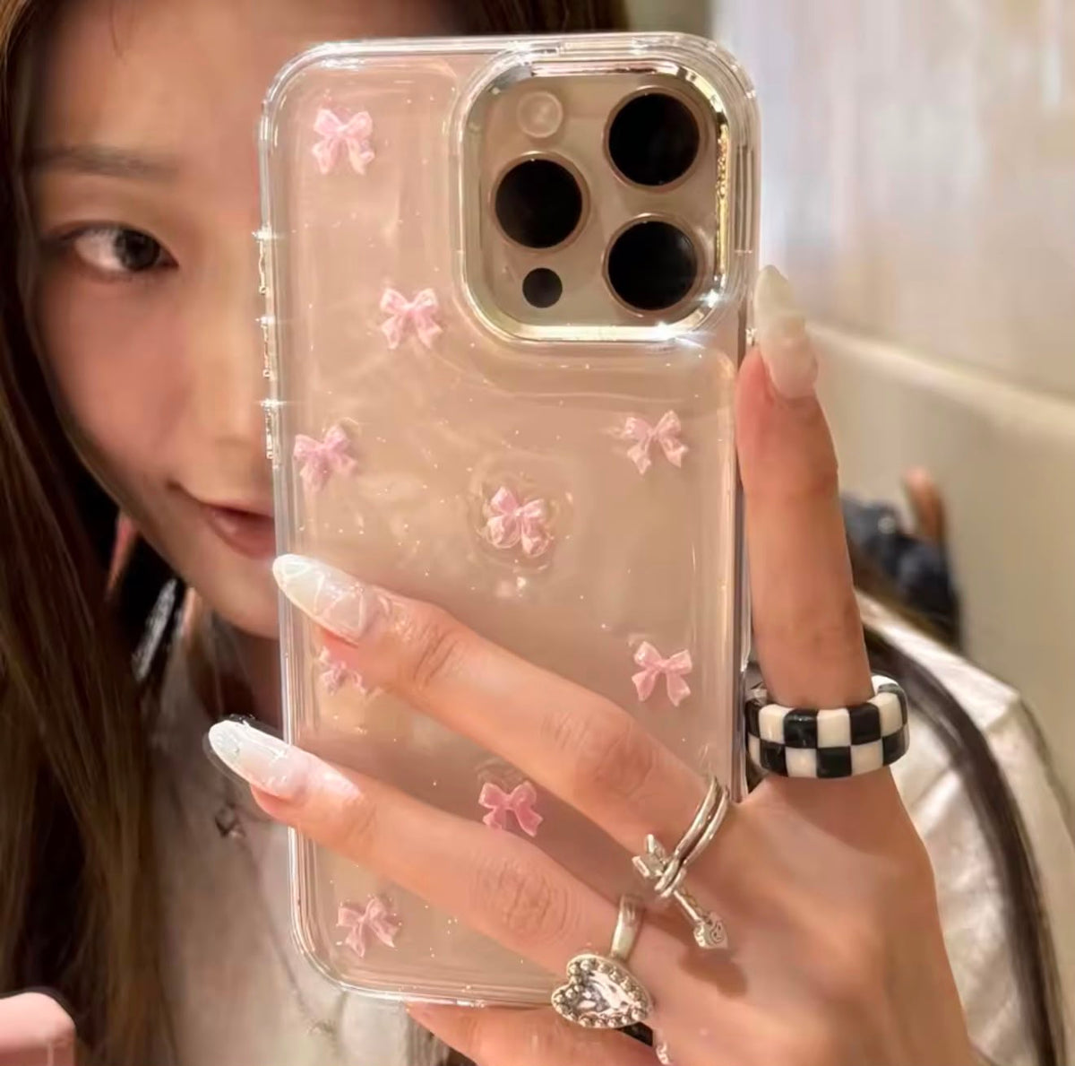 Pink Bow Shimmer Case💮