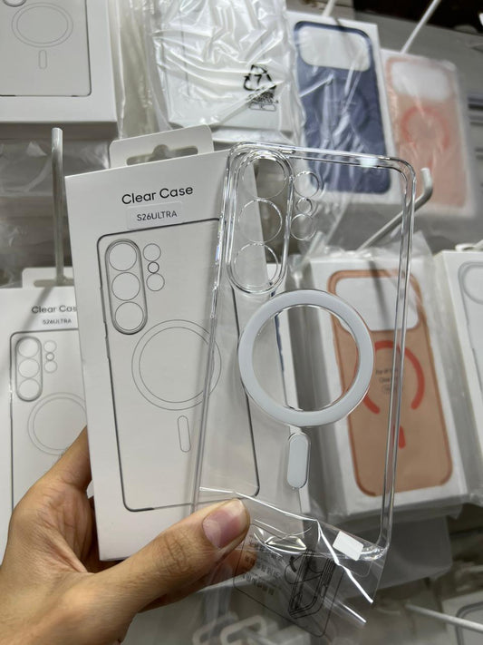 S26 Ultra Anti-Yellow Magnetic Clear Case🔥