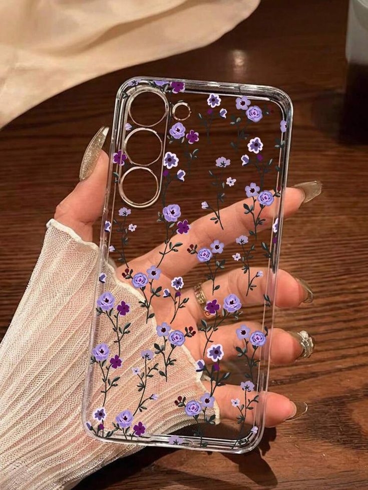 Blue Flower Custom Case - Available For All Smart Phnes💜
