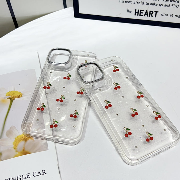 Red Cherry Bow Shimmer Case🍒