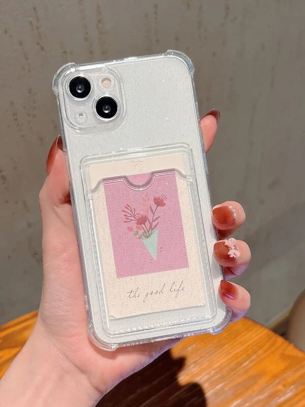 iPhone Transparent Wallet Case | Pocket Card & Picture Holder✨
