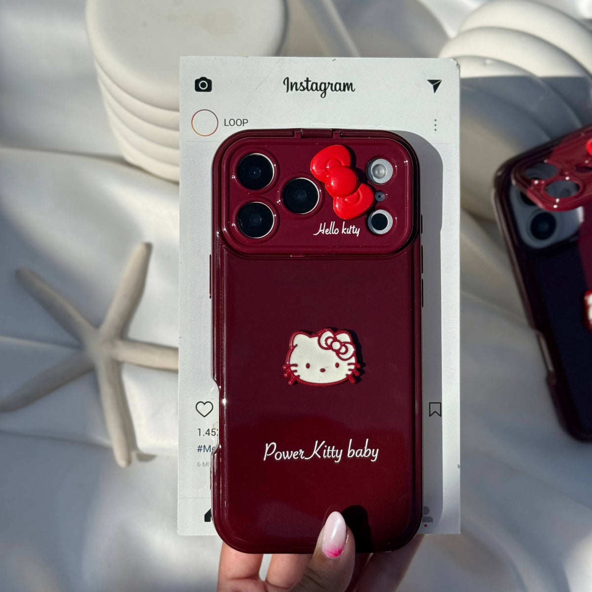 Red Cherry Kitty Mirror Baby Case🍒