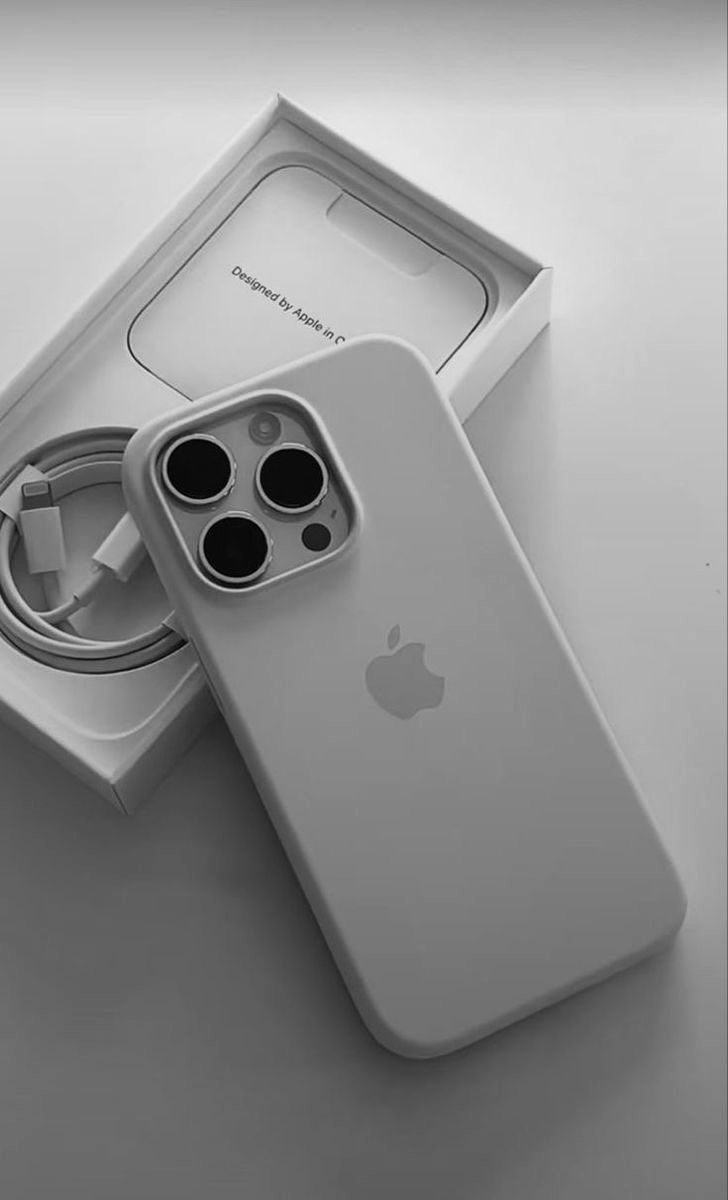 Natural Titanium Apple Logo Silicone Case 🩶