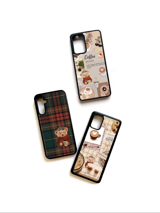 2D  Plated Coffe Bear Custom Case💎