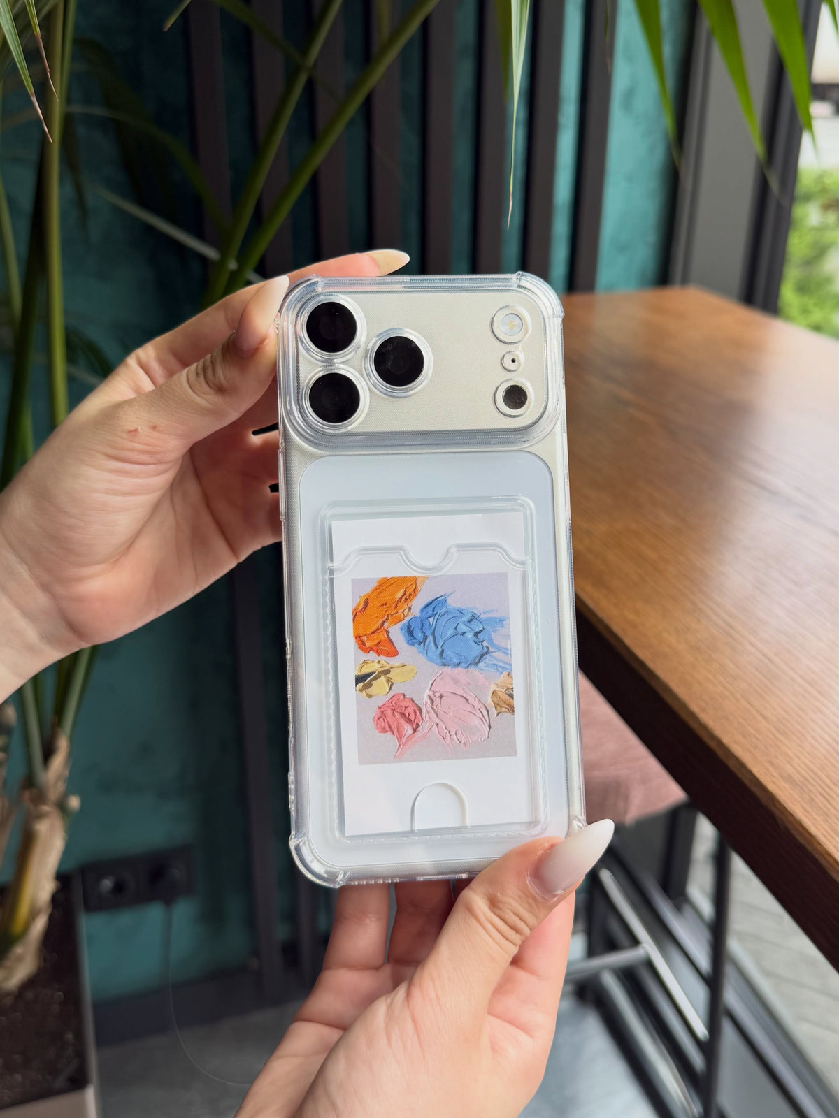 iPhone Transparent Wallet Case | Pocket Card & Picture Holder✨