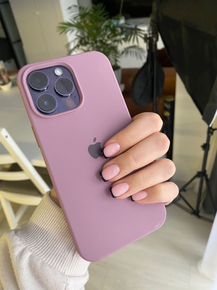 Mauve Apple logo Silicone Case 💥