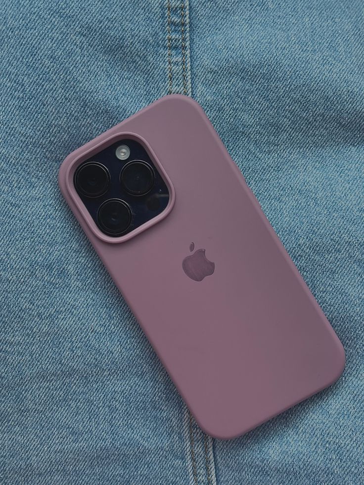 Mauve Apple logo Silicone Case 💥