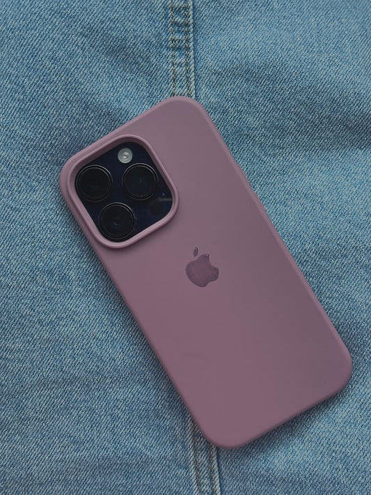 Mauve Apple logo Silicone Case 💥