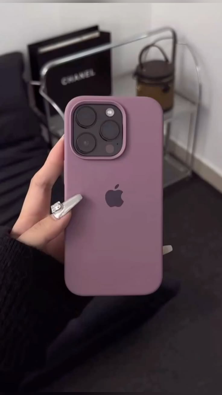Mauve Apple logo Silicone Case 💥