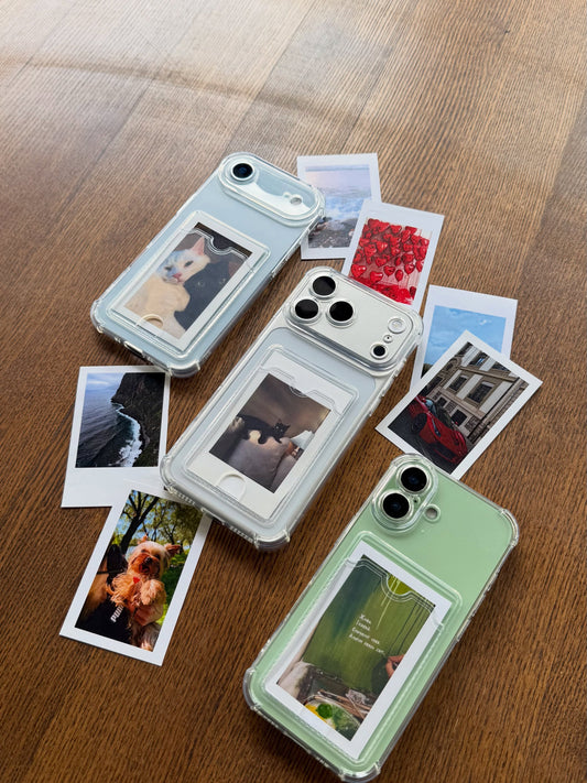 iPhone Transparent Wallet Case | Pocket Card & Picture Holder✨
