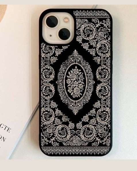 Black Pattern Art Custom Case - Available For All Smart Phones