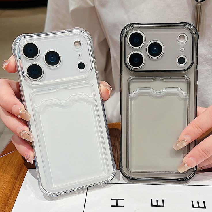 iPhone Transparent Wallet Case | Pocket Card & Picture Holder✨