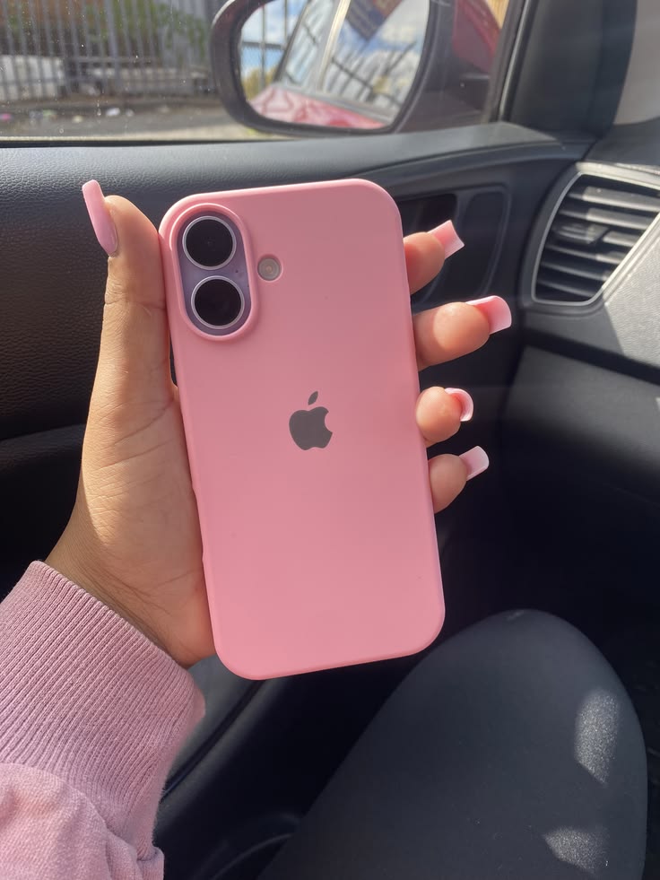 Baby Pink Apple Logo Silicone Case 🩷